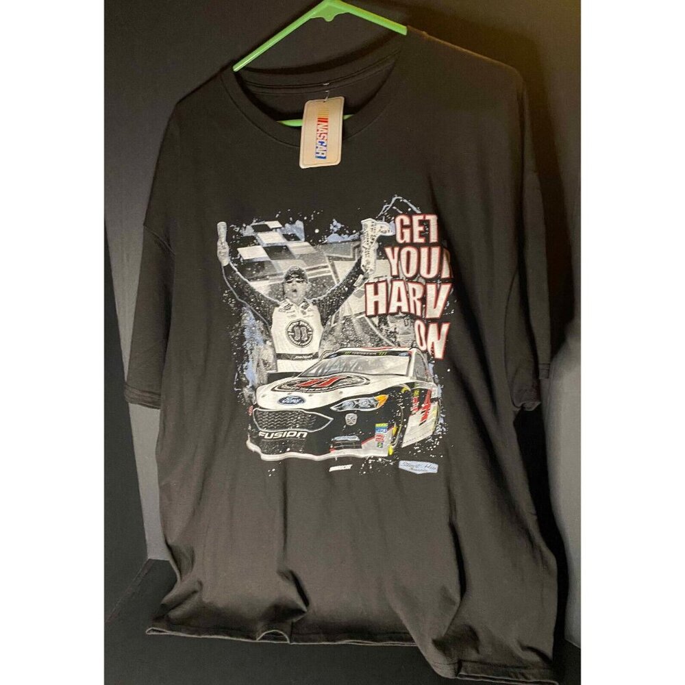 Stewart Haas Racing Get Your Harv On Black NASCAR T-Shirt Mens 2XL Tee NWT